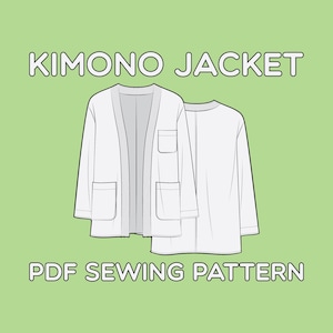 Naaipatroon kimonojack pdf-maten XS / S / M / L / XL