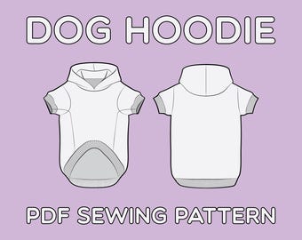 Dog Hoodie Sewing Pattern PDF Sizes XS / S / M / L / XL / 2XL