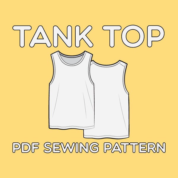 Tank Top PDF Sewing Pattern Sizes XS / S / M / L / XL