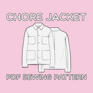 Chore Jacket PDF Sewing Pattern Sizes XS / S / M / L / XL