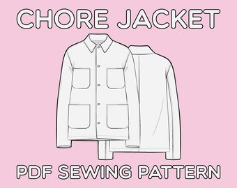 Chore Jacket PDF Sewing Pattern Sizes XS / S / M / L / XL