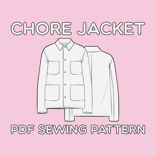 Chore Jacket Patrón de costura PDF Tallas XS / S / M / L / XL