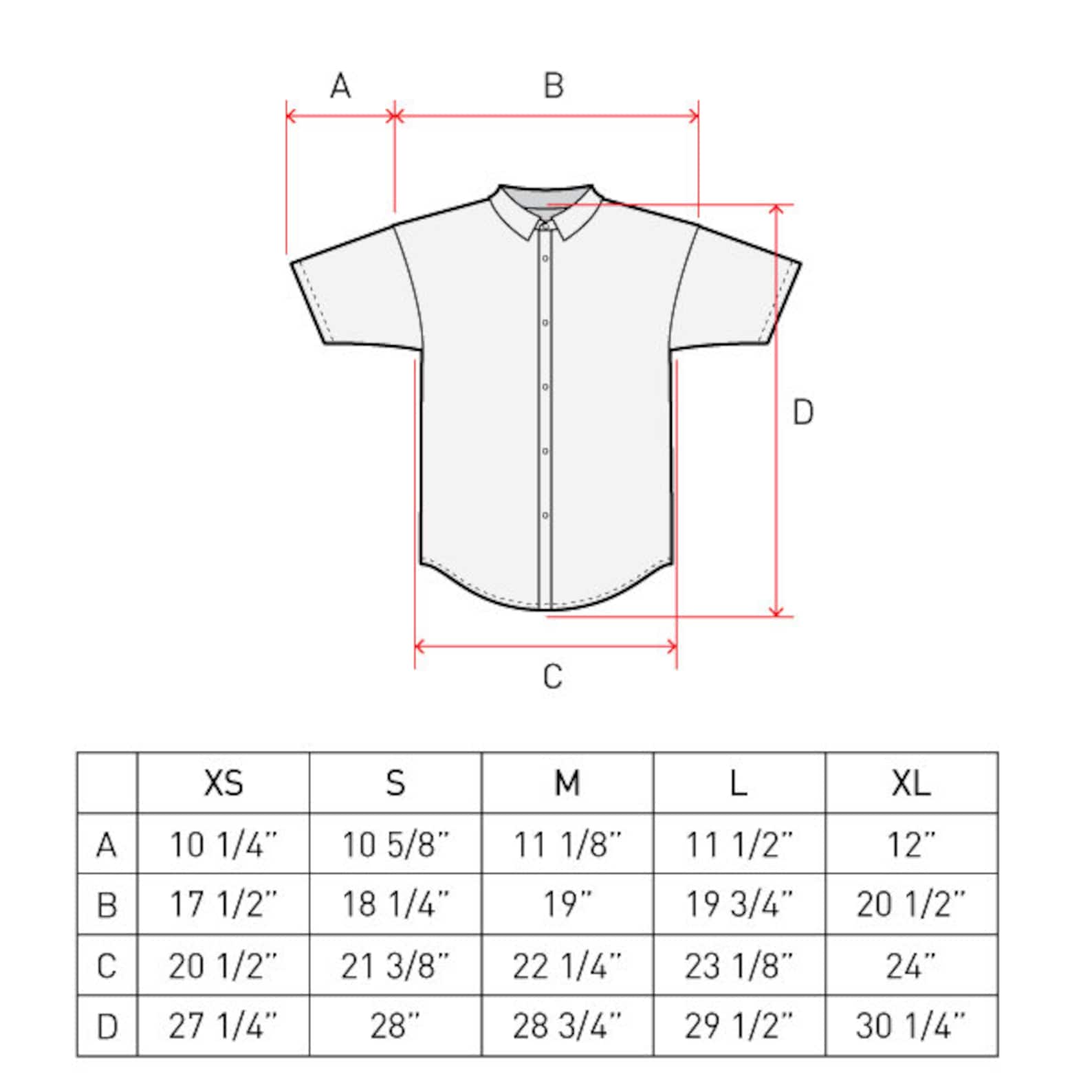 Short Sleeve Button up Shirt PDF Sewing Pattern Sizes XS / S / Etsy