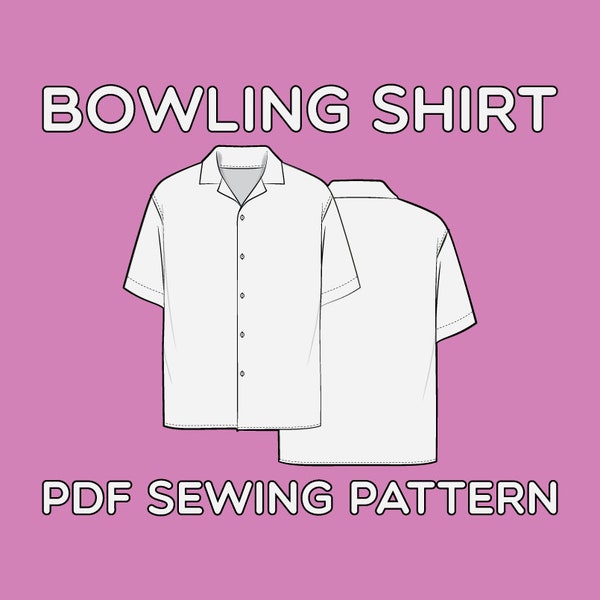 Patron de couture chemise bowling PDF tailles XS / S / M / L / XL