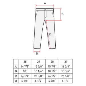 Cropped 5 Pocket Jeans PDF Sewing Pattern Sizes 28 / 29 / 30 / - Etsy