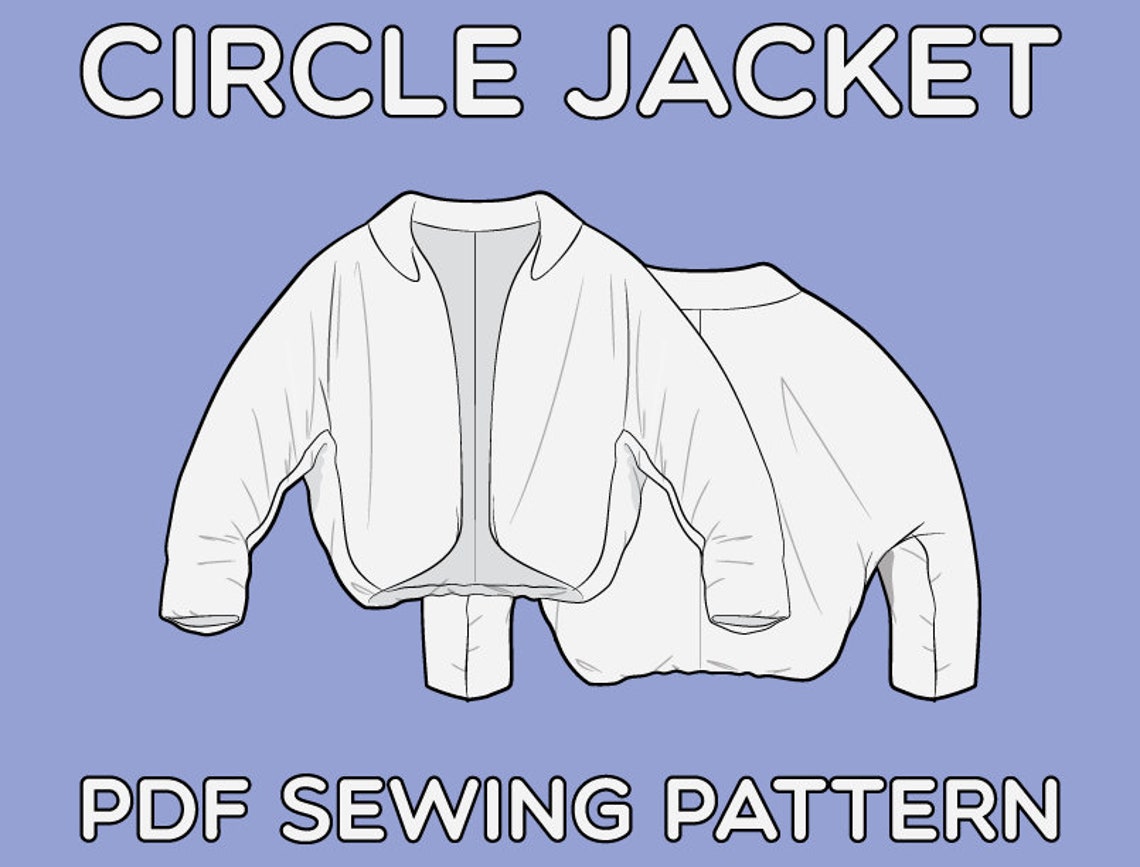 Circle Jacket PDF Sewing Pattern Sizes XS / S / M / L / XL - Etsy