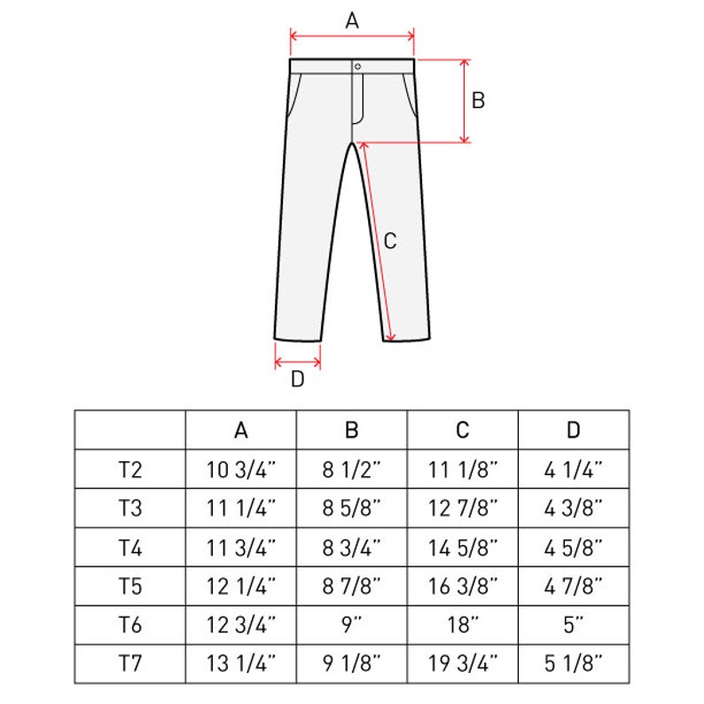 Children's Jeans PDF Sewing Pattern Sizes 0-3M / 3-6M / | Etsy