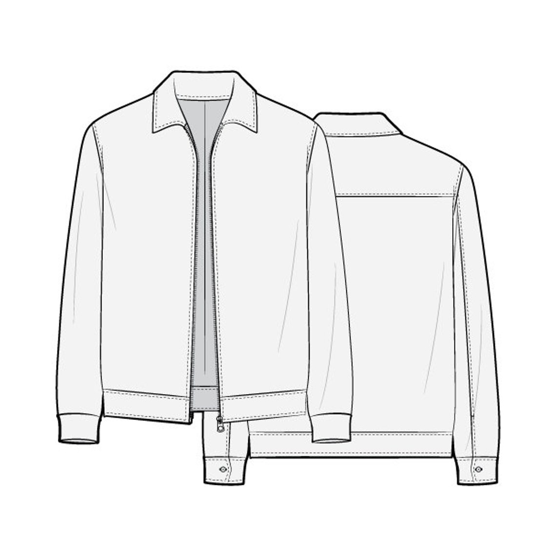 Front Zip Jacket PDF Sewing Pattern Sizes XS / S / M / L / XL - Etsy