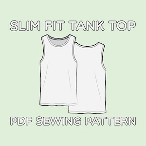 Slim Fit Tank Top PDF Schnittmuster Größen XS / S / M / L / XL
