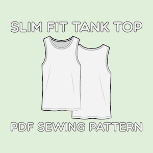 Slim Fit Tank Top PDF Sewing Pattern Sizes XS / S / M / L / XL