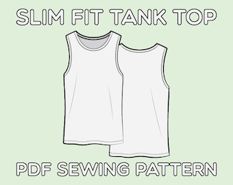 Slim Fit Tank Top PDF Sewing Pattern Sizes XS / S / M / L / XL