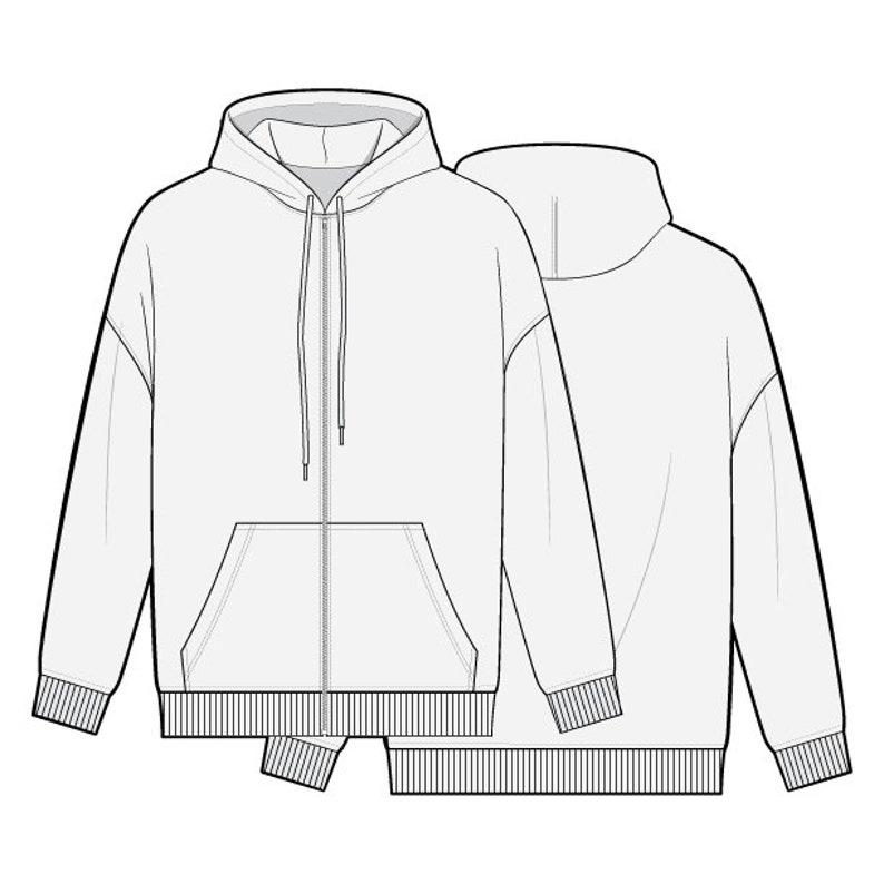 Oversize Zipper Hoodie PDF Sewing Pattern Sizes XS / S / M / L Etsy