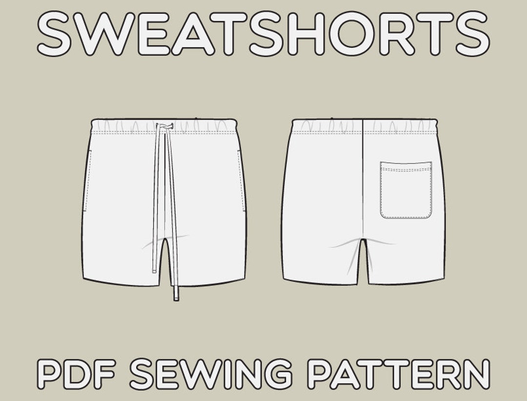 Sweatshort PDF Sewing Pattern Sizes XS / S / M / L / XL - Etsy