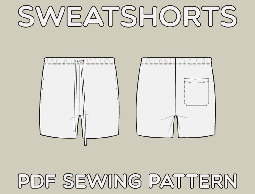 Sweatshort PDF Sewing Pattern Sizes XS S M L XL Etsy