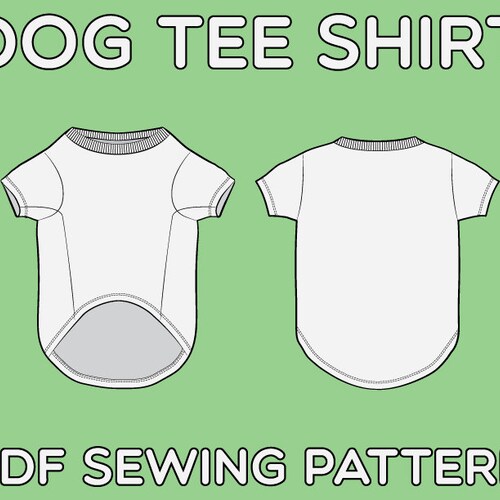 Dog Tee Shirt PDF Sewing Pattern Sizes XS / S / M / L / XL / Etsy