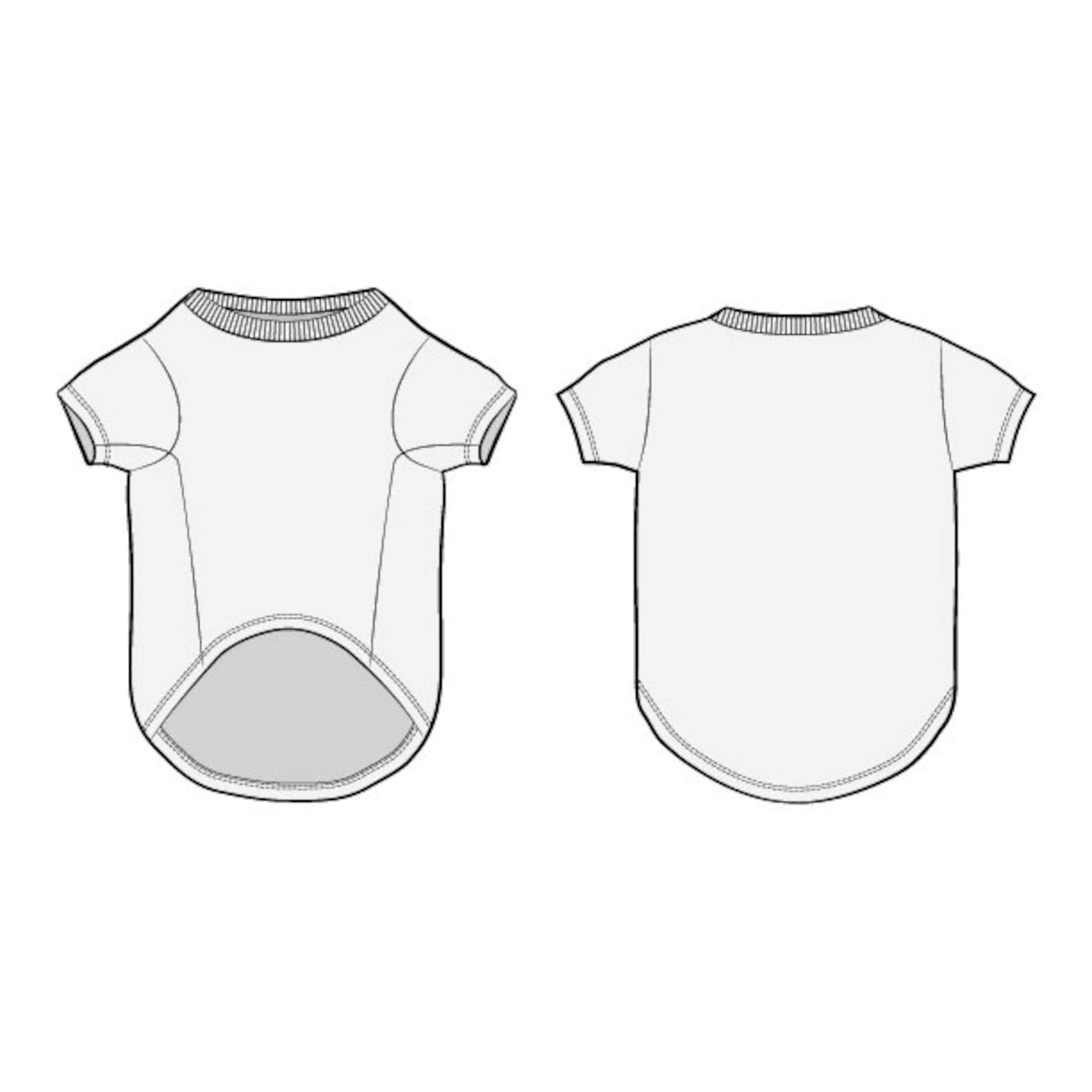 Dog Tee Shirt PDF Sewing Pattern Sizes XS / S / M / L / XL / Etsy