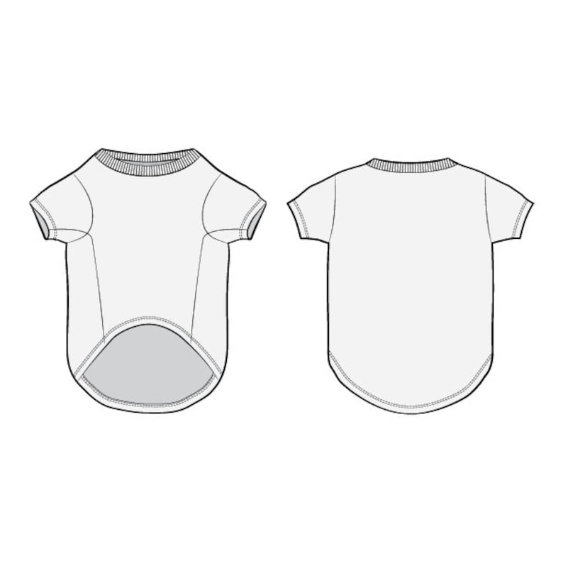 Dog Tee Shirt PDF Sewing Pattern Sizes XS / S / M / L / XL / Etsy