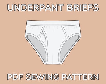 Briefs PDF Sewing Pattern Sizes XS / S / M / L / XL / 2XL