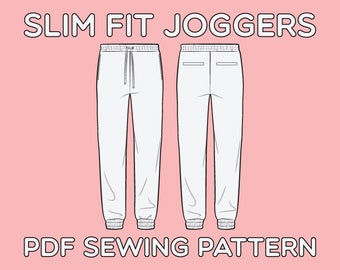 Slim fit Joggers PDF Sewing Pattern Sizes XS / S / M / L / XL