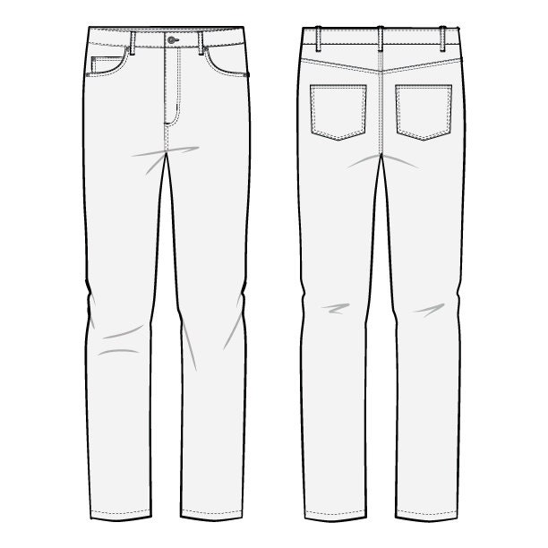 Slim Fit 5 Pocket Jeans PDF Sewing Pattern Sizes 28 / 29 / 30 - Etsy