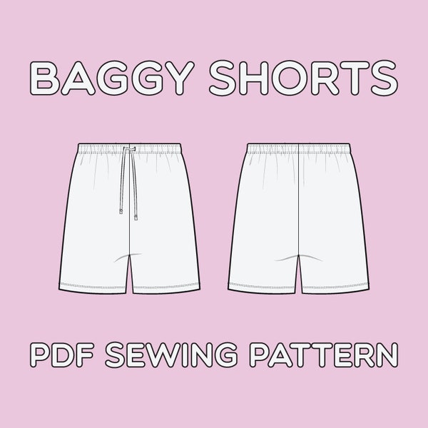 Baggy Shorts PDF Sewing Pattern Sizes XS / S / M / L / XL