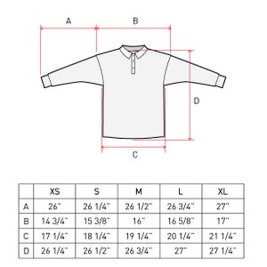 Long Sleeve Polo Tee Shirt PDF Sewing Pattern Sizes XS / S / M / L / XL ...