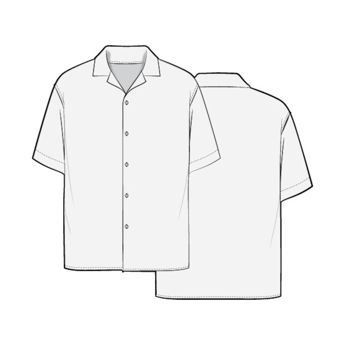 Bowling Shirt PDF Sewing Pattern Sizes XS / S / M / L / XL Etsy