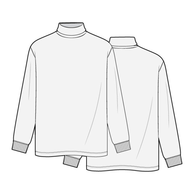Turtleneck PDF Sewing Pattern Sizes XS / S / M / L / XL - Etsy