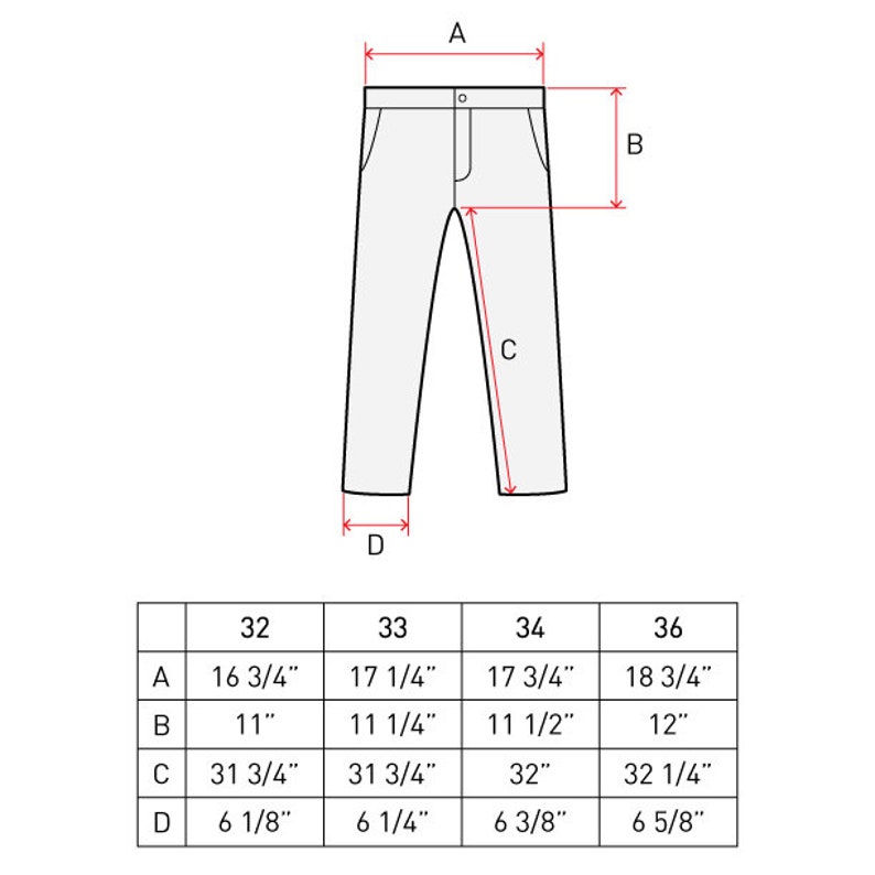 Slim Fit Cargo Pants PDF Sewing Pattern Sizes 28 / 29 / 30 / | Etsy