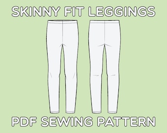 Skinny fit leggings PDF Sewing Pattern Sizes XS / S / M / L / XL