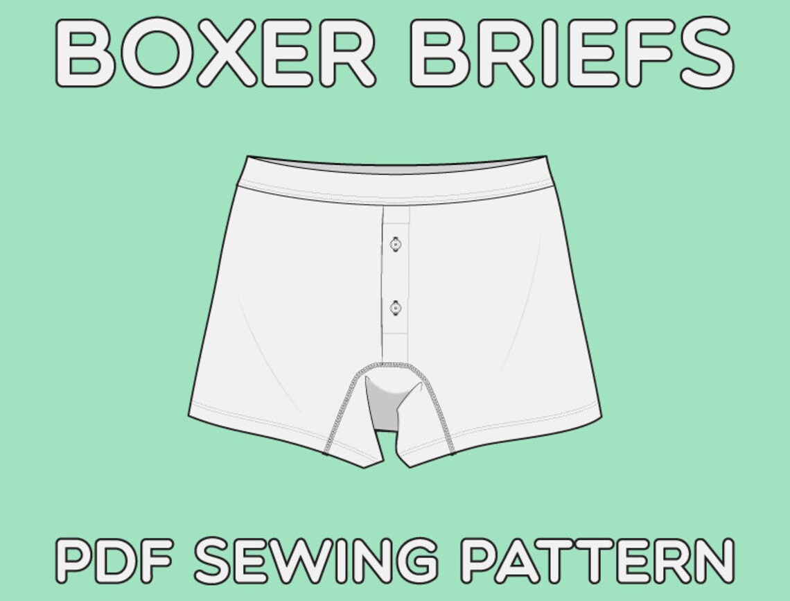 Boxer Briefs PDF Sewing Pattern Sizes XS / S / M / L / XL / Etsy
