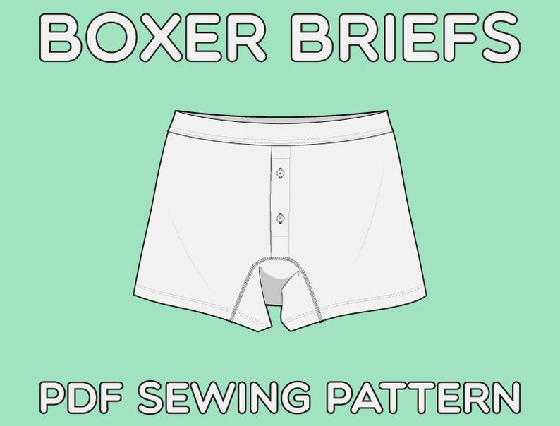 Boxer Briefs PDF Sewing Pattern Sizes XS / S / M / L / XL / Etsy