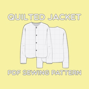 Wzór szycia kurtki pikowanej w formacie PDF Rozmiary XS / S / M / L / XL