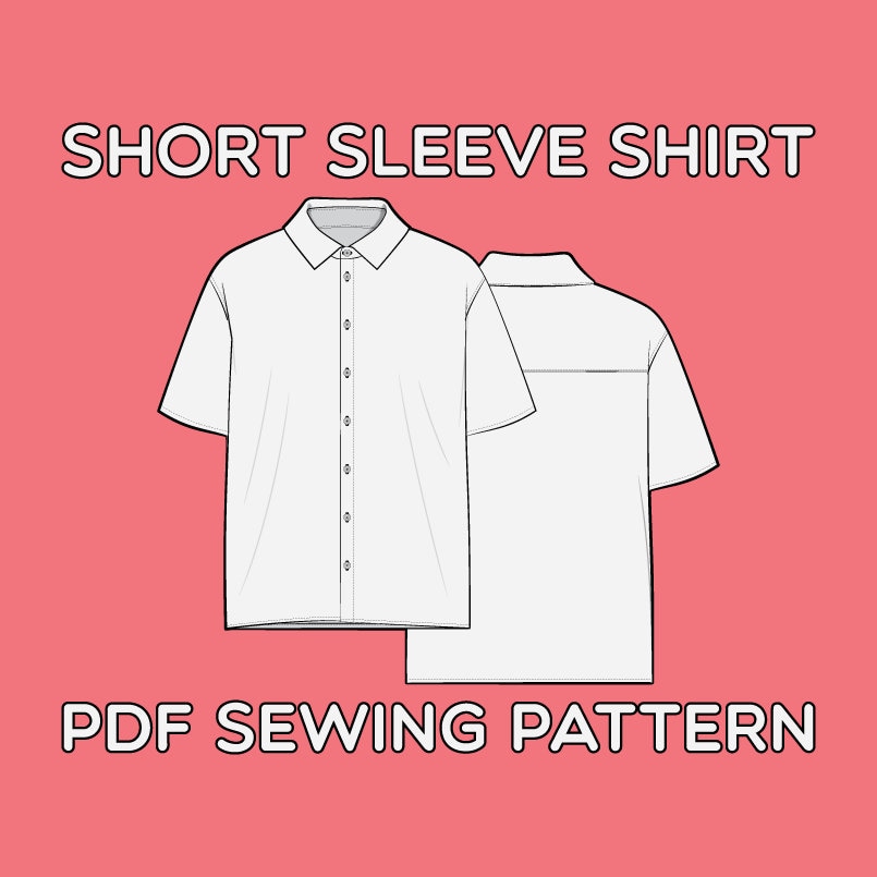 mens short sleeve dress shirt pattern S3075 (PDF) | Simplicity Sewing Pattern Men's Shirts