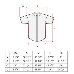 Bowlingshirt PDF naaipatroon maten XS / S / M / L / XL afbeelding 4