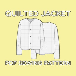 Quilted Jacket PDF Sewing Pattern Sizes XS / S / M / L / XL