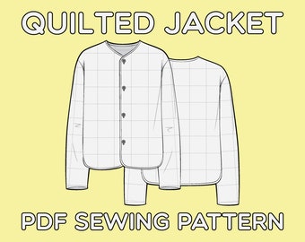 Quilted Jacket PDF Sewing Pattern Sizes XS / S / M / L / XL