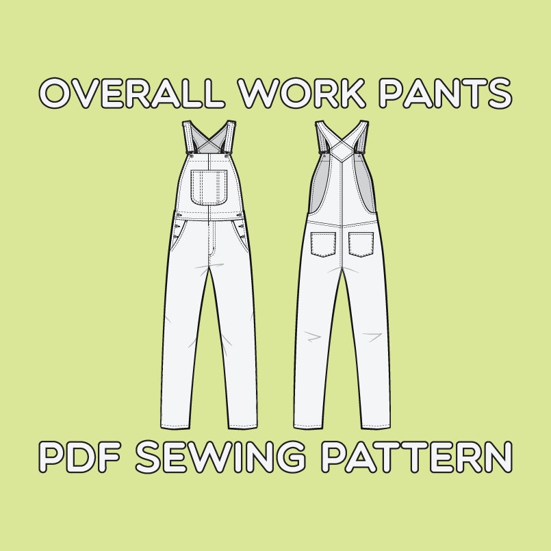 Slim Fit Overall Jeans Sewing Pattern (PDF Download)