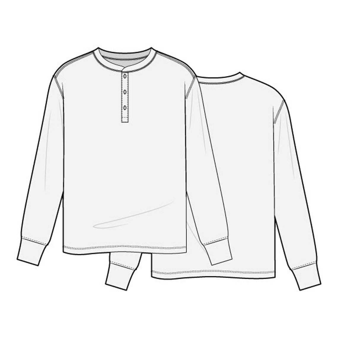 Long Sleeve Henley PDF Sewing Pattern Sizes XS / S / M / L / Etsy