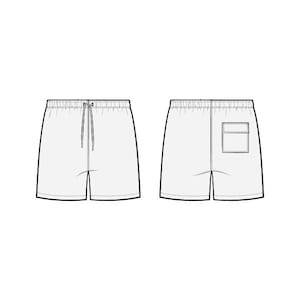 Swim Trunks PDF Sewing Pattern Sizes XS / S / M / L / XL image 3