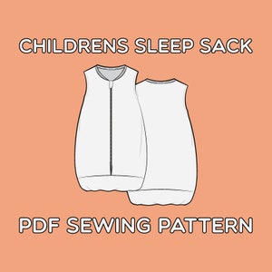 Children's Sleep Sack PDF Sewing Pattern Sizes XS / S / M / L / XL