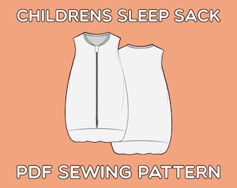 Children's Sleep Sack PDF Sewing Pattern Sizes XS / S / M / L / XL