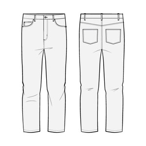 Cropped 5 Pocket Jeans PDF Sewing Pattern Sizes 28 / 29 / 30 / 31 / 32 ...