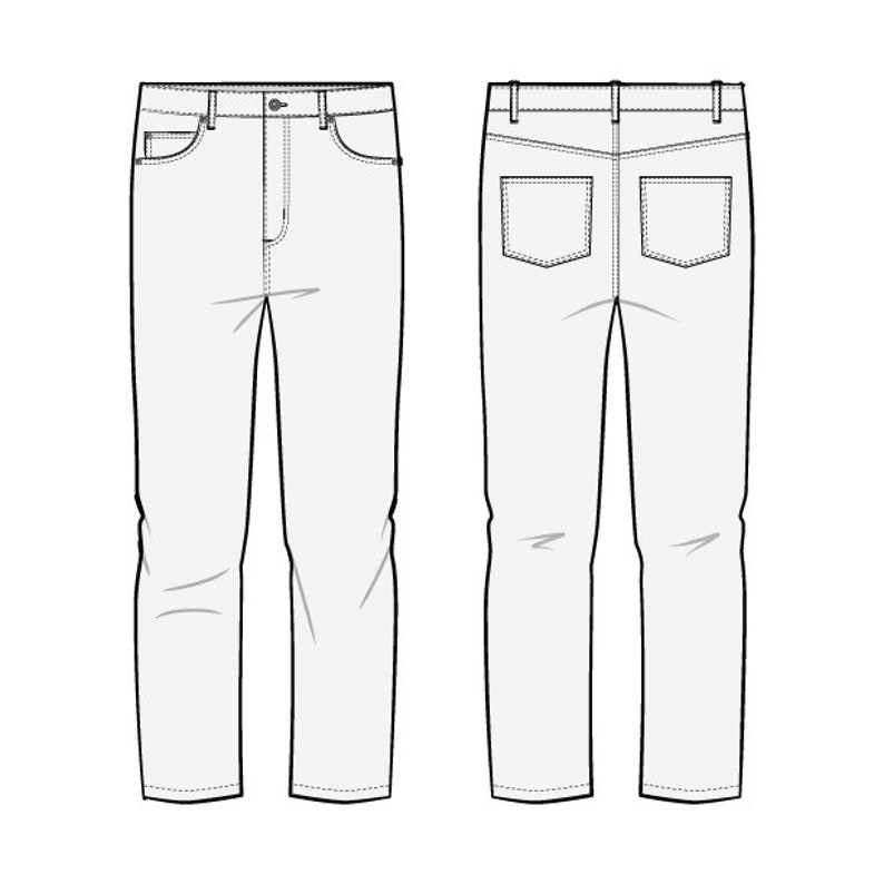 Cropped 5 Pocket Jeans PDF Sewing Pattern Sizes 28 / 29 / 30 / - Etsy