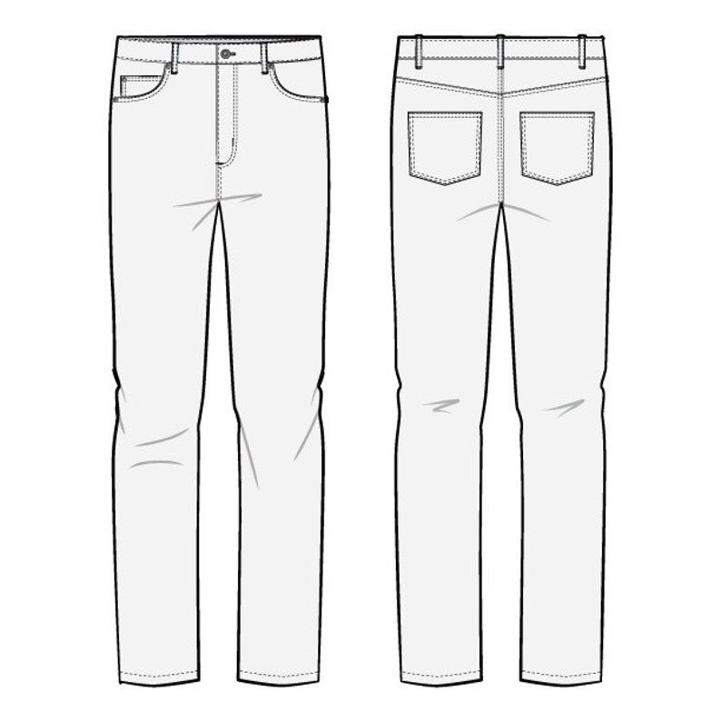 Straight Leg 5 Pocket Jeans PDF Sewing Pattern Sizes 28 / 29 / | Etsy