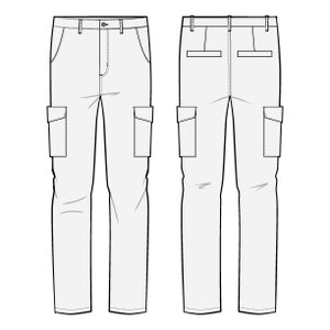 Slim Fit Cargo Pants PDF Sewing Pattern Sizes 28 / 29 / 30 / 31 / 32 ...