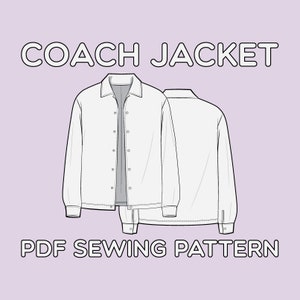 Coach Jacket PDF Sewing Pattern Sizes XS / S / M / L / XL