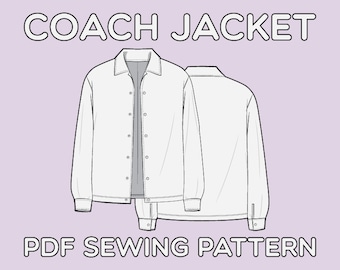 Coach Jacket PDF Sewing Pattern Sizes XS / S / M / L / XL