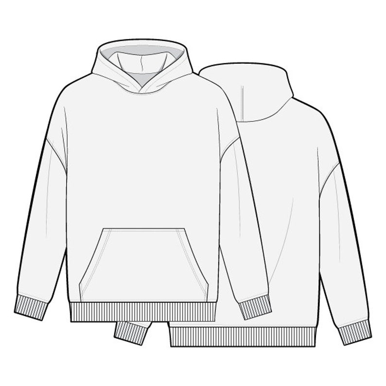 Oversize Hoodie PDF Sewing Pattern Sizes XS / S / M / L / XL image 3