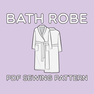 Bath Robe PDF Sewing Pattern Sizes XS / S / M / L / XL